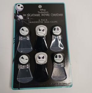 Bag clips with Jack Skellington faces set of 6